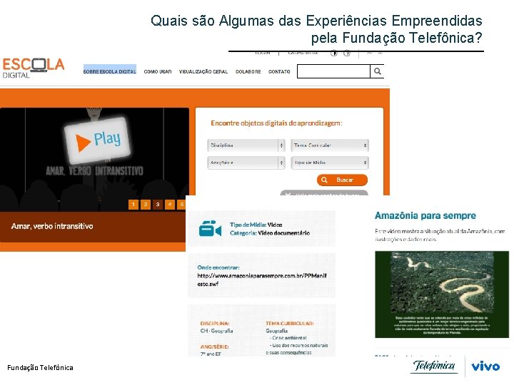 Quais são Algumas das Experiências Empreendidas pela Fundação Telefônica? Fundação Telefônica 