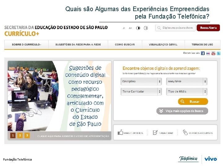 Quais são Algumas das Experiências Empreendidas pela Fundação Telefônica? Fundação Telefônica 