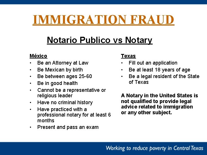 IMMIGRATION FRAUD Notario Publico vs Notary México • Be an Attorney at Law •