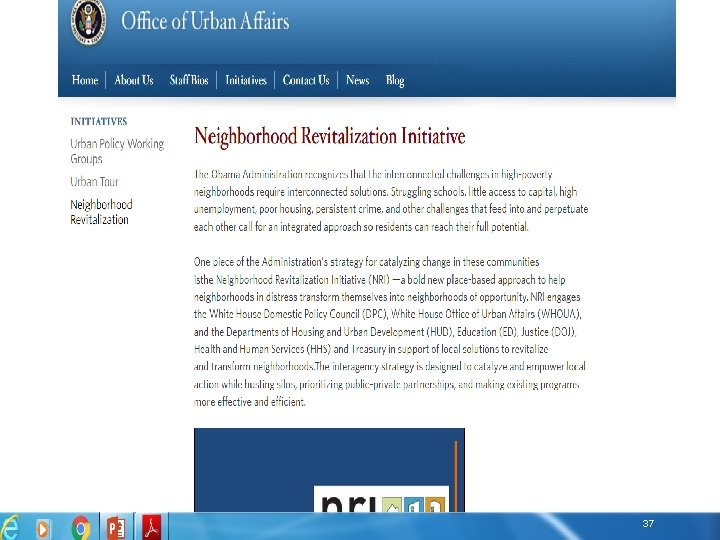 Whitehouse Neighborhood Reinvestment Initiative 37 