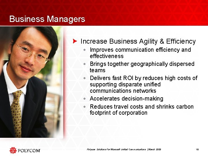 Business Managers Increase Business Agility & Efficiency · Improves communication efficiency and effectiveness ·