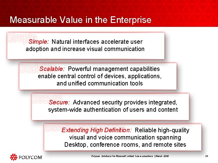 Measurable Value in the Enterprise Simple: Natural interfaces accelerate user adoption and increase visual