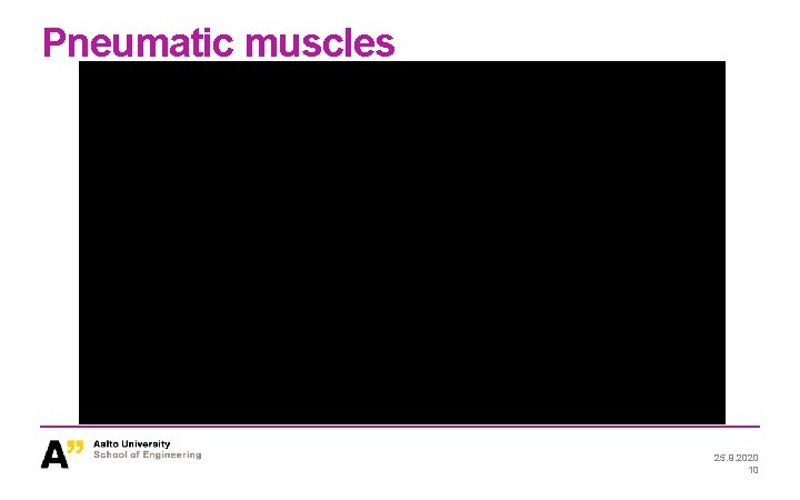 Pneumatic muscles 25. 9. 2020 10 Pneumatic muscles 25. 9. 2020 10
