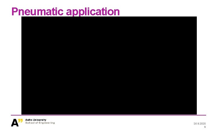 Pneumatic application 25. 9. 2020 9 Pneumatic application 25. 9. 2020 9