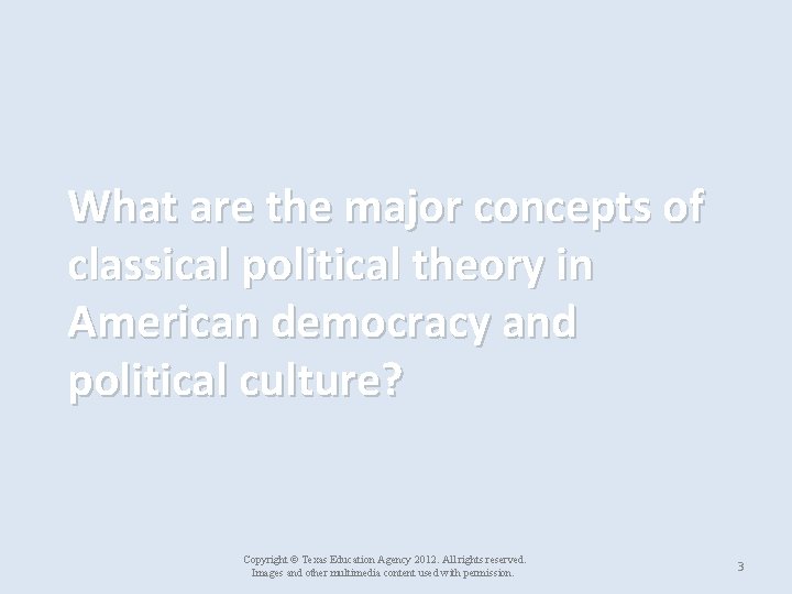 What are the major concepts of classical political theory in American democracy and political