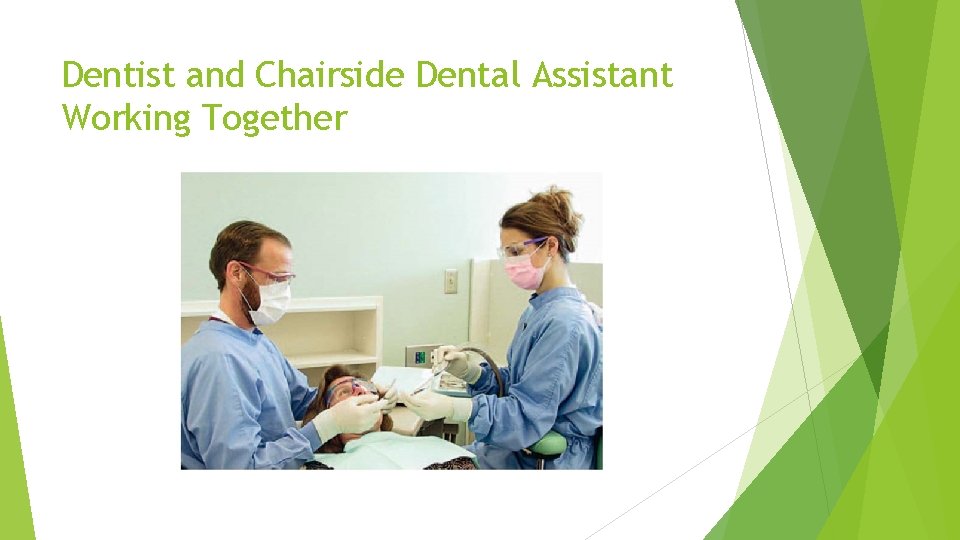 Dentist and Chairside Dental Assistant Working Together 