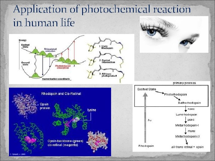Application of photochemical reaction in human life 