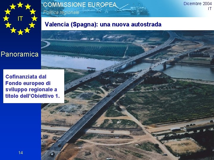 COMMISSIONE EUROPEA Politica regionale IT Valencia (Spagna): una nuova autostrada Panoramica Cofinanziata dal Fondo