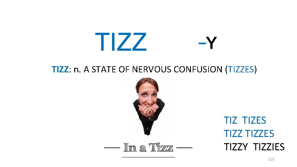 TIZZ _ Y TIZZ: n. A STATE OF NERVOUS CONFUSION (TIZZES) TIZES TIZZES TIZZY TIZZ _ Y TIZZ: n. A STATE OF NERVOUS CONFUSION (TIZZES) TIZES TIZZES TIZZY