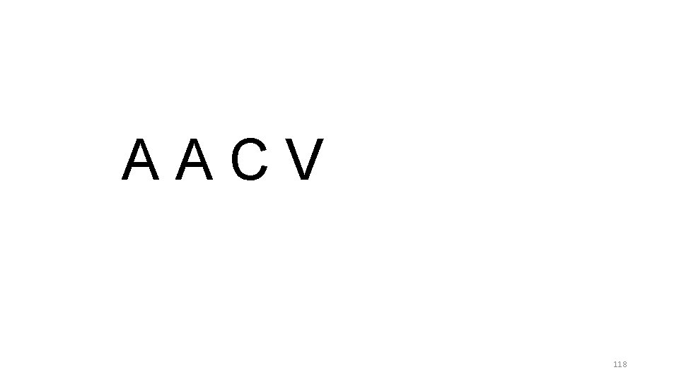 AACV 118 AACV 118
