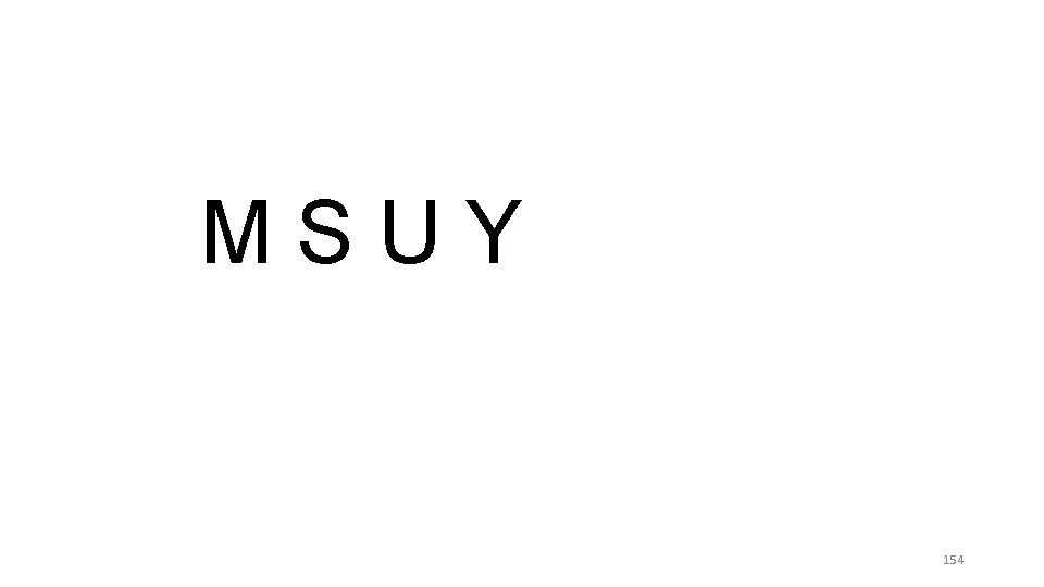 MSUY 154 MSUY 154