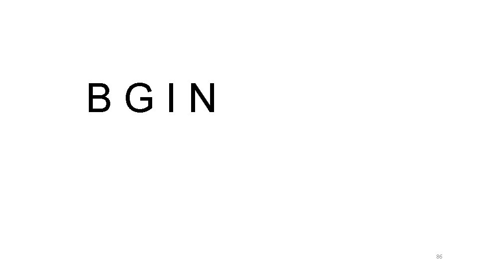 BGIN 86 BGIN 86