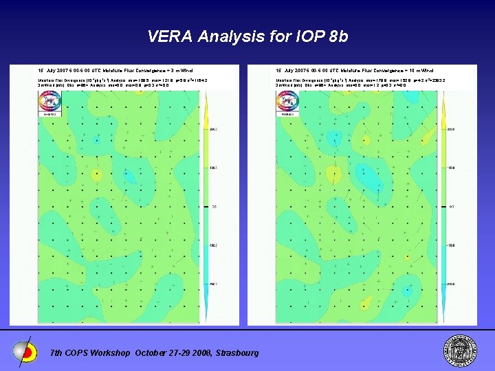 VERA Analysis for IOP 8 b 15. July 2007 6: 00 -6: 00 UTC