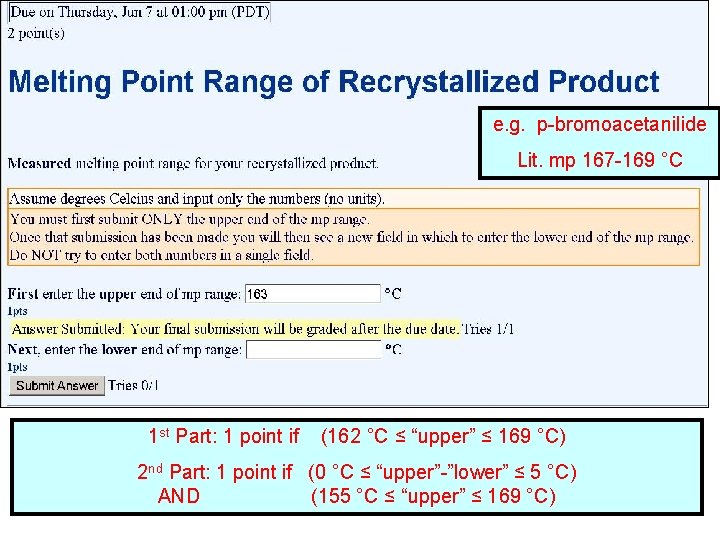 Grading for second part depends upon response to first part. Result can be 2,