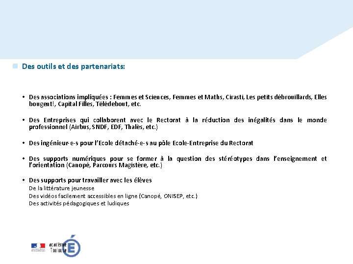 La Promotion Des Filires Scientifiques Auprs Des Filles