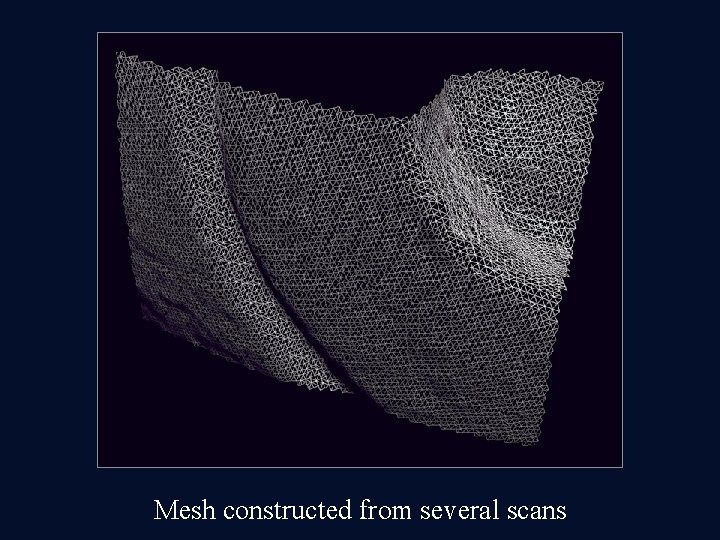 Mesh constructed from several scans Mesh constructed from several scans