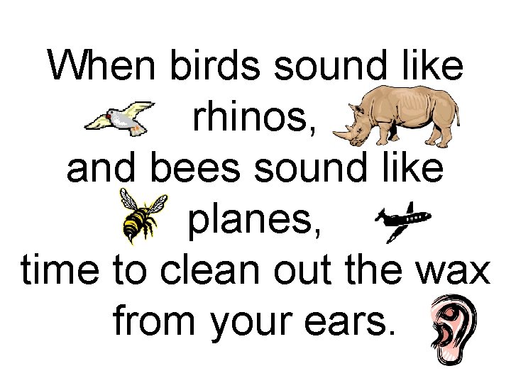 When birds sound like rhinos, and bees sound like planes, time to clean out