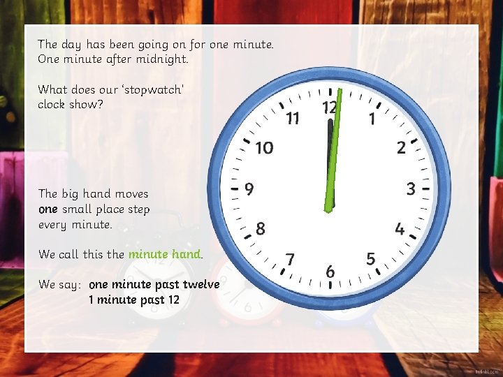 The day has been going on for one minute. One minute after midnight. What The day has been going on for one minute. One minute after midnight. What
