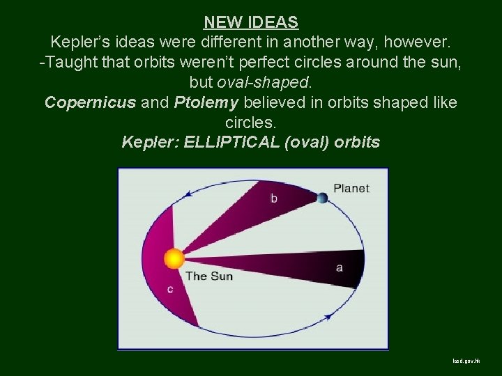 NEW IDEAS Kepler’s ideas were different in another way, however. -Taught that orbits weren’t