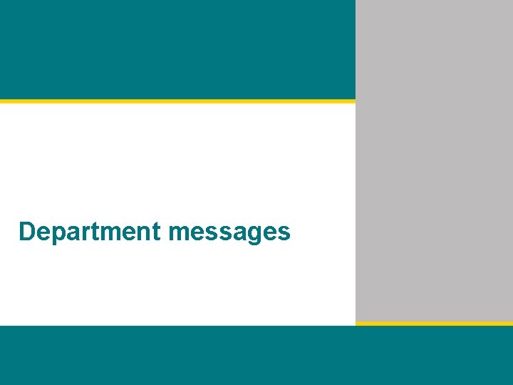 Department messages 