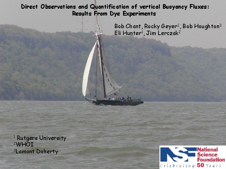 Direct Observations and Quantification of vertical Buoyancy Fluxes: Results From Dye Experiments Bob Chant,