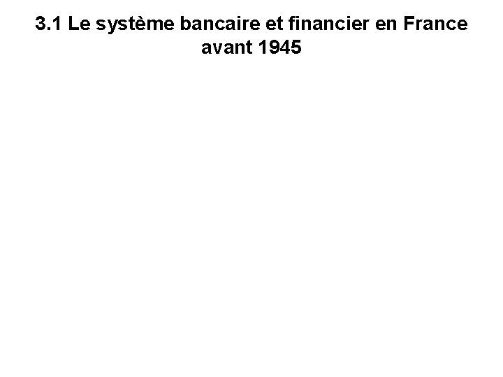 3. 1 Le système bancaire et financier en France avant 1945 