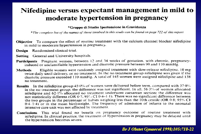 Br J Obstet Gynaecol 1998; 105: 718 -22 