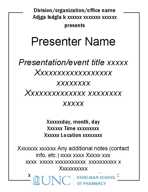 Division/organization/office name Adjga lsdgla k xxxxxxx presents Presenter Name Presentation/event title xxxxx Xxxxxxxxxx Xxxxxxxx