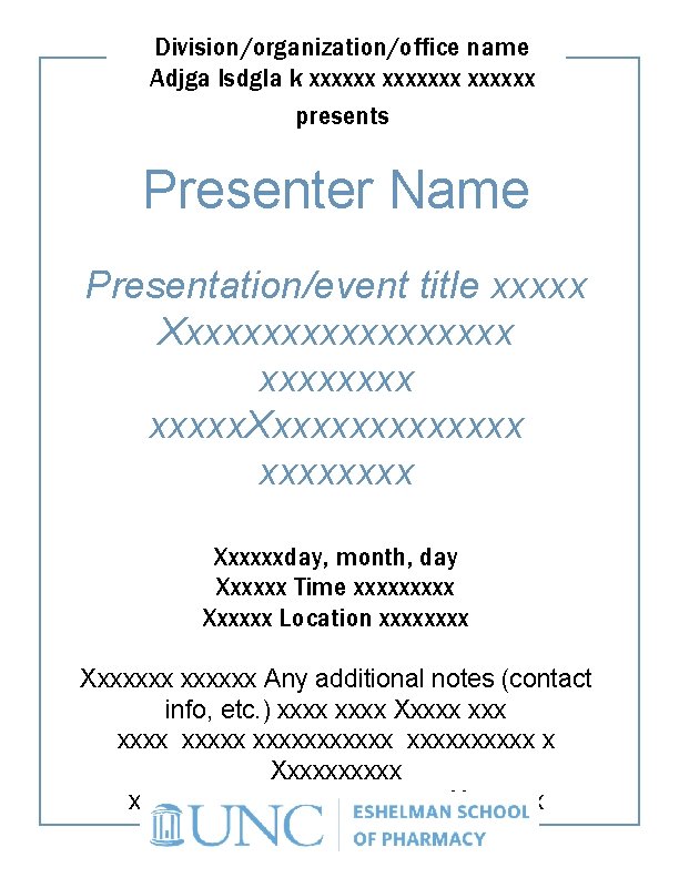 Division/organization/office name Adjga lsdgla k xxxxxxx presents Presenter Name Presentation/event title xxxxx Xxxxxxxxxx xxxxx.