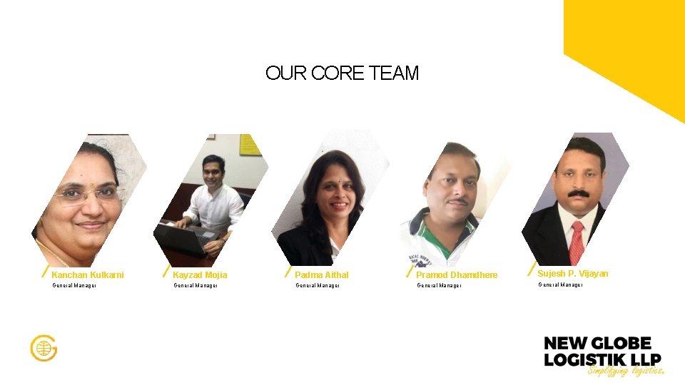 OUR CORE TEAM Kanchan Kulkarni Kayzad Mojia Padma Aithal Pramod Dhamdhere Sujesh P. Vijayan