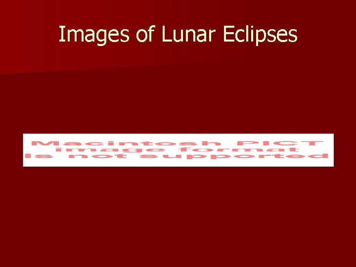 Images of Lunar Eclipses 