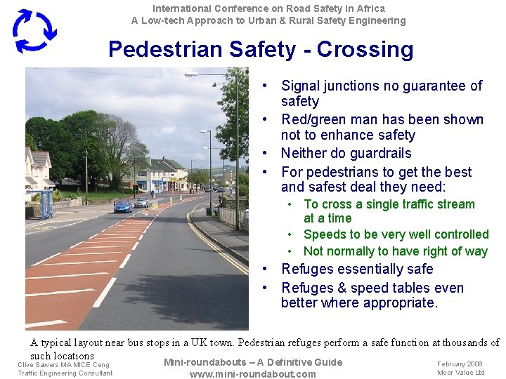 International Conference on Road Safety in Africa A Low-tech Approach to Urban & Rural