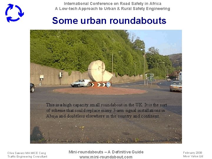 International Conference on Road Safety in Africa A Low-tech Approach to Urban & Rural