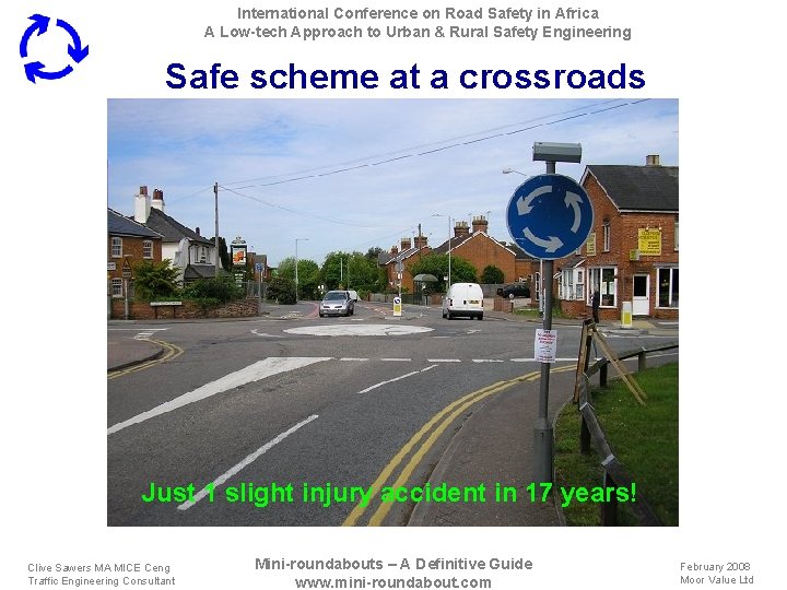 International Conference on Road Safety in Africa A Low-tech Approach to Urban & Rural