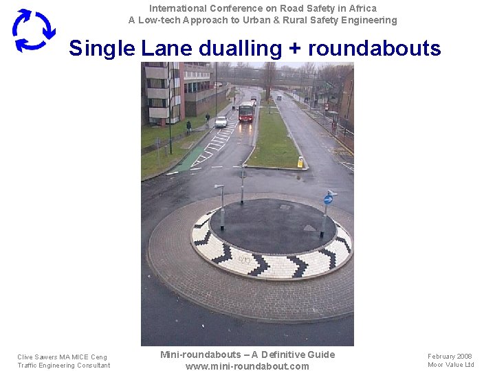 International Conference on Road Safety in Africa A Low-tech Approach to Urban & Rural