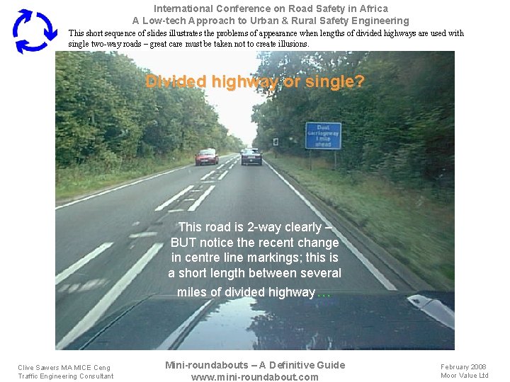 International Conference on Road Safety in Africa A Low-tech Approach to Urban & Rural