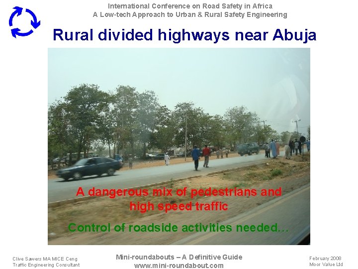 International Conference on Road Safety in Africa A Low-tech Approach to Urban & Rural