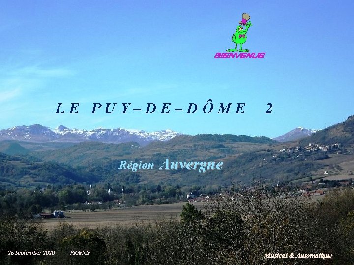 LE PUY–DE–DÔME Région 26 September 2020 FRANCE 2 Auvergne Musical & Automatique 