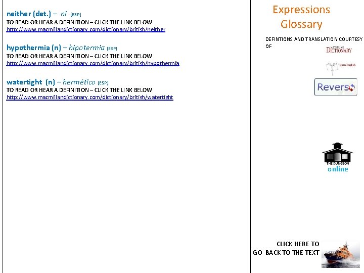 neither (det. ) – ni (ESP) TO READ OR HEAR A DEFINITION – CLICK