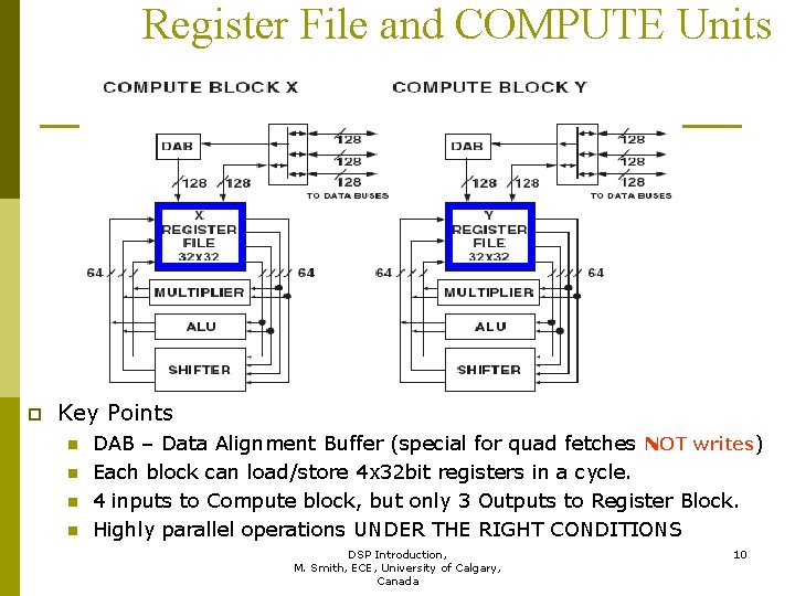 Register File and COMPUTE Units p Key Points n n DAB – Data Alignment