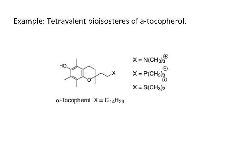 Example: Tetravalent bioisosteres of a-tocopherol. 