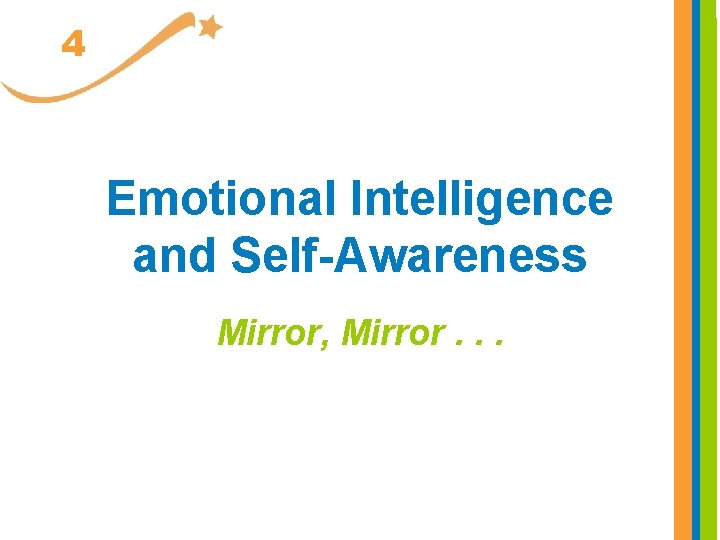 4 Emotional Intelligence and Self-Awareness Mirror, Mirror. . . 