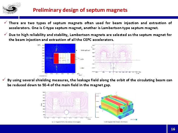 Preliminary design of septum magnets ü There are two types of septum magnets often