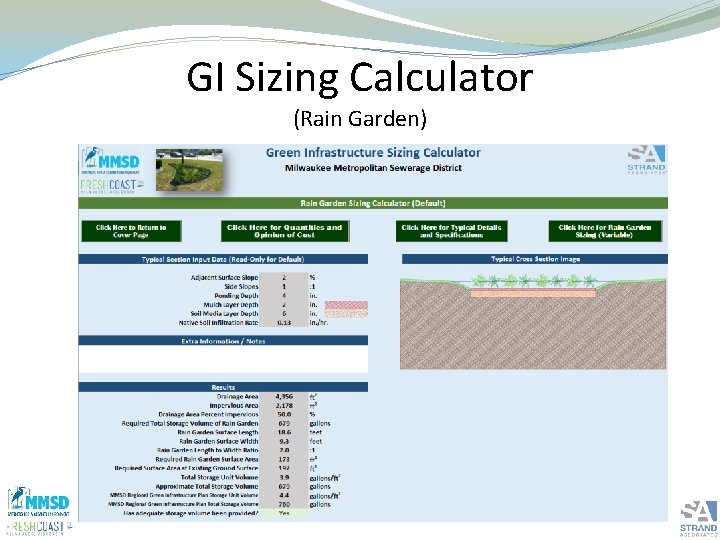 GI Sizing Calculator (Rain Garden) 