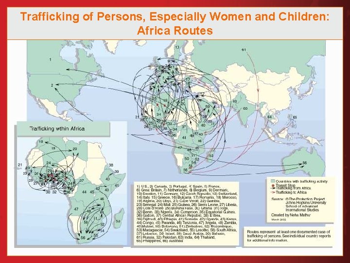 Trafficking of Persons, Especially Women and Children: Africa Routes 