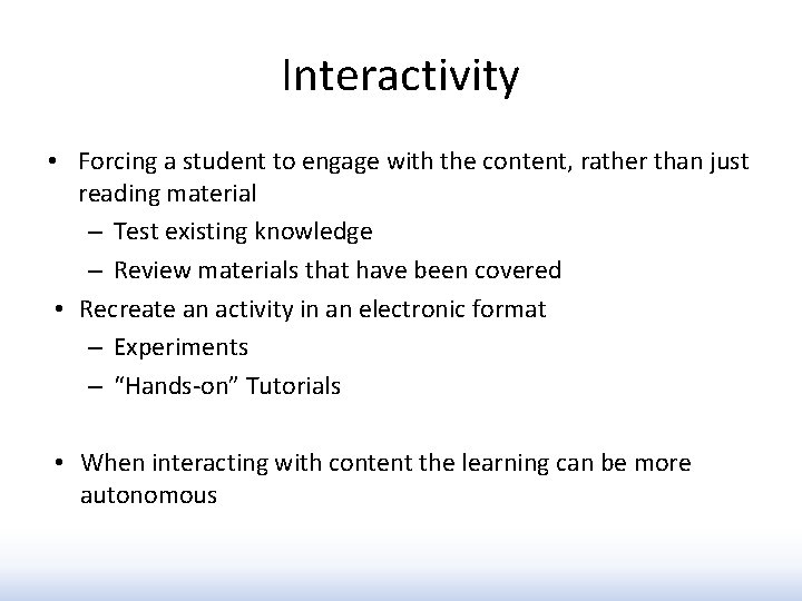 eLearning Workshop May 2010 Learning Objectives What is