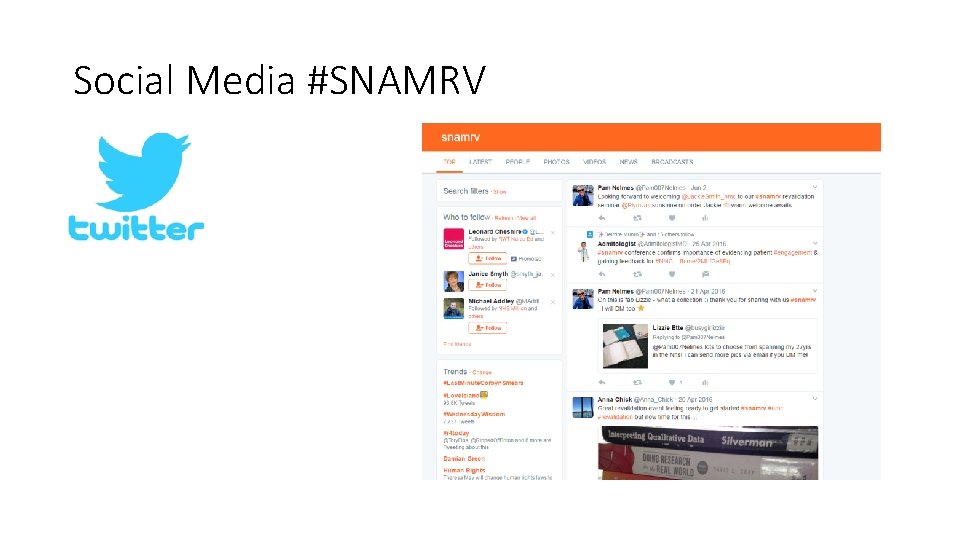 Social Media #SNAMRV 