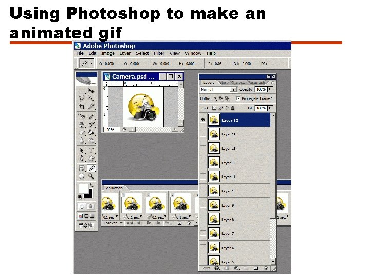 Using Photoshop to make an animated gif 