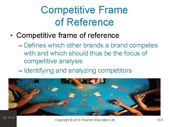 Competitive Frame of Reference • Competitive frame of reference – Defines which other brands