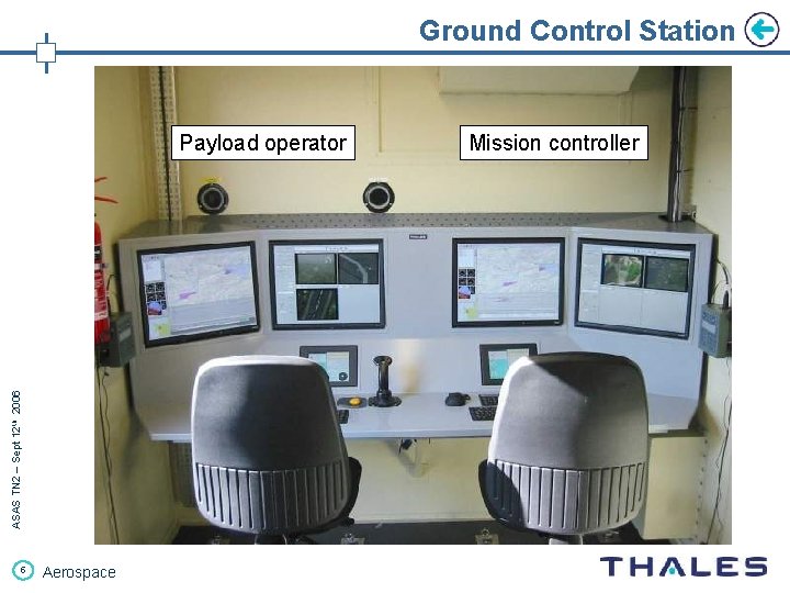 Ground Control Station ASAS TN 2 – Sept 12 th 2006 Payload operator 5